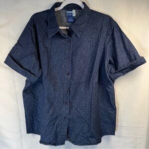 Venezia Women’s Short Sleeve Blue Denim Shirt 18